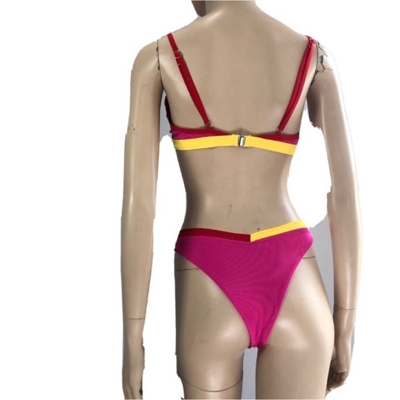 Vibrant Pink and Yellow Bikini for Swim - Picture 3 of 14
